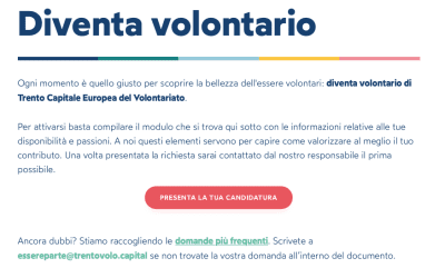 Diventa volontario